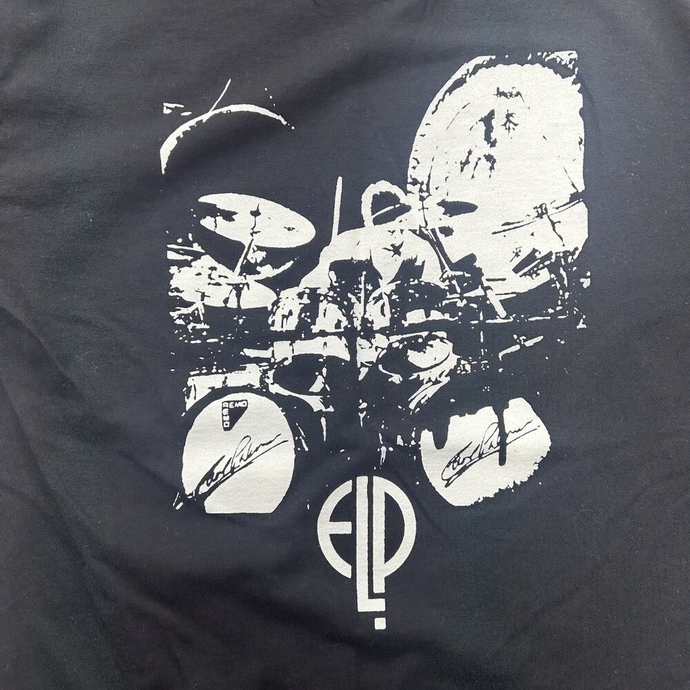 Vintage Emerson Lake Palmer Graphic Tee Mens Medium ELP Band Tour Carl Palmer - Picture 3 of 10